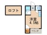 カーサ大膳 1Rの間取り