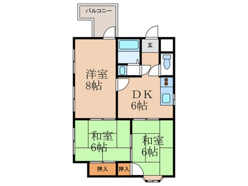 間取図 光興産八幡中央ビル