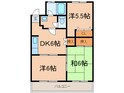 今宿西城コーポの間取図