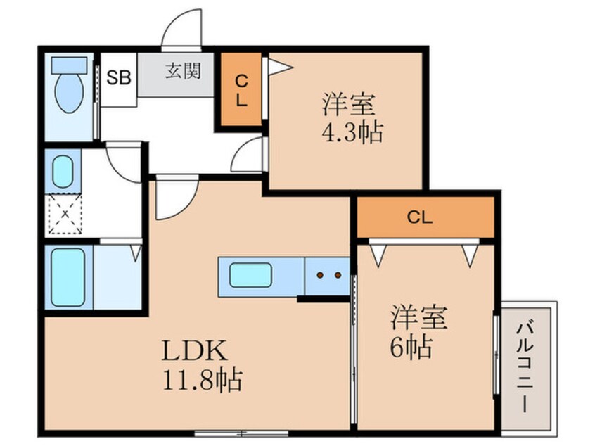 間取図 リタリッチ井尻南