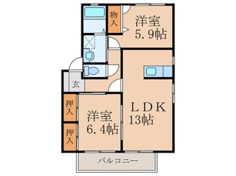 間取図 アヴェニール泉　Ｂ棟