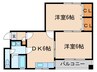 チョコレ－トビル 2DKの間取り