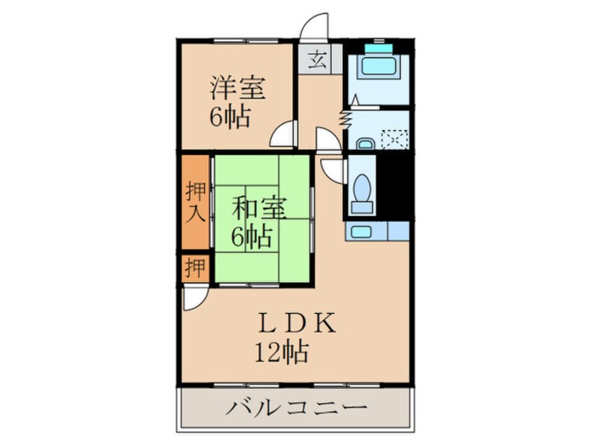 間取図 グランドハイツ辰山