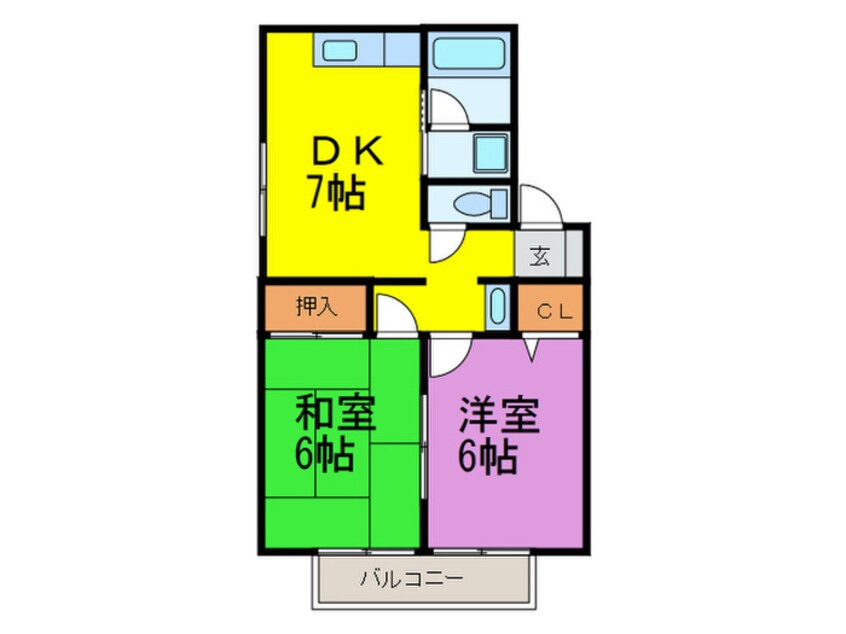 間取図 エスポアール日佐