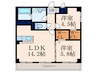 コンフォールパピヨン 2LDKの間取り