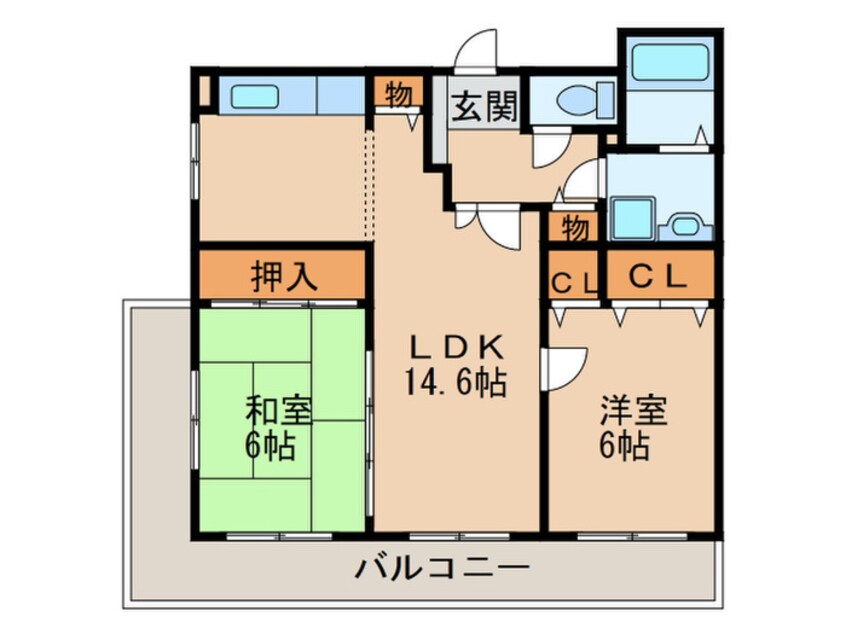 間取図 ピア白水ヶ丘