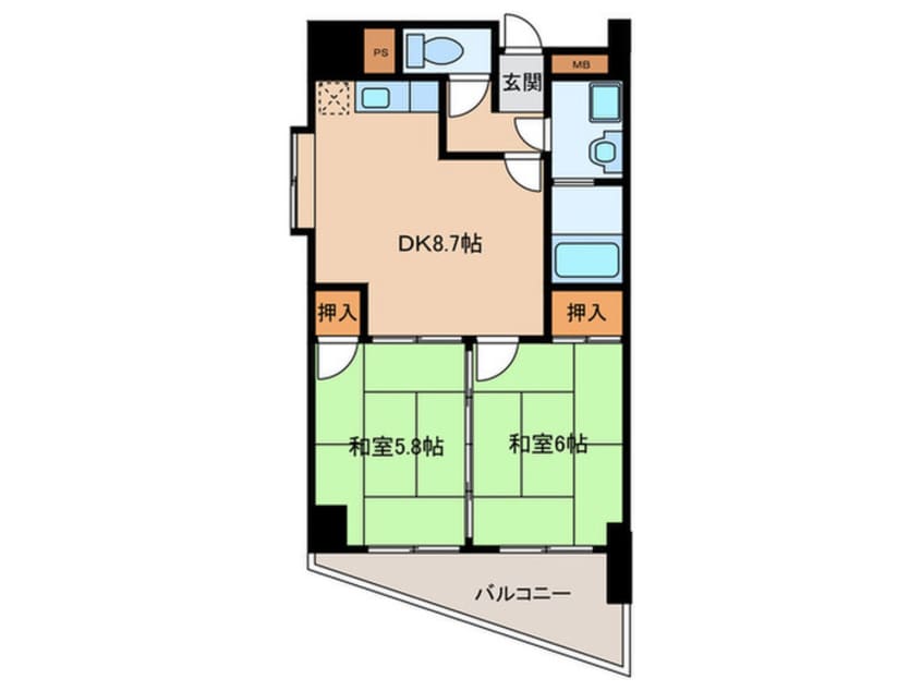 間取図 サンハッコービル