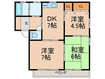 間取図 ﾌﾚｸﾞﾗﾝｽｼｵﾝ