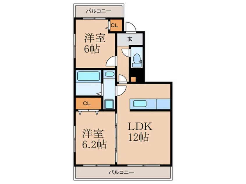 間取図 フレグランスⅡ