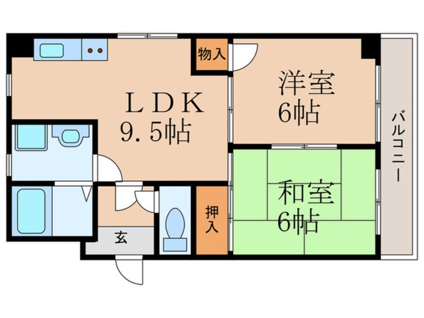 間取図 ゼフィール八幡