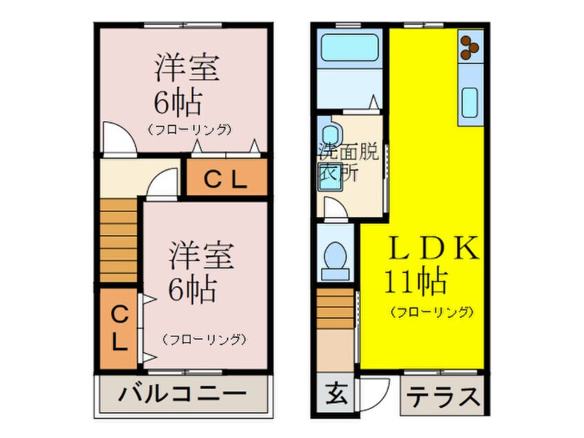 間取図 グランメゾン下大利Ｂ