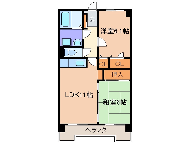 間取り図 グレイスフルマンション箱崎東