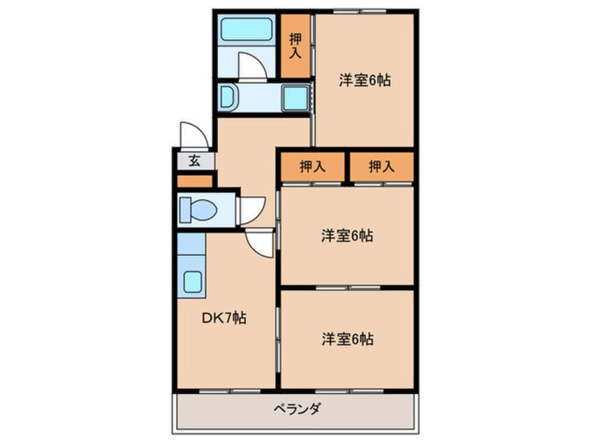 間取図 大産若宮ビル