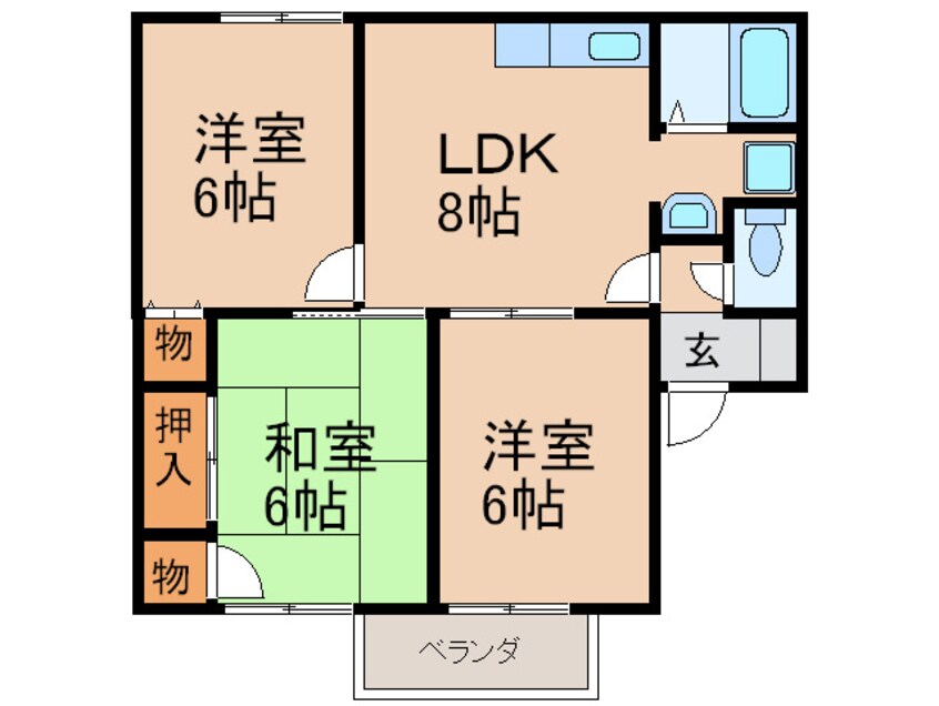 間取図 セジュールダイヤ壱番館