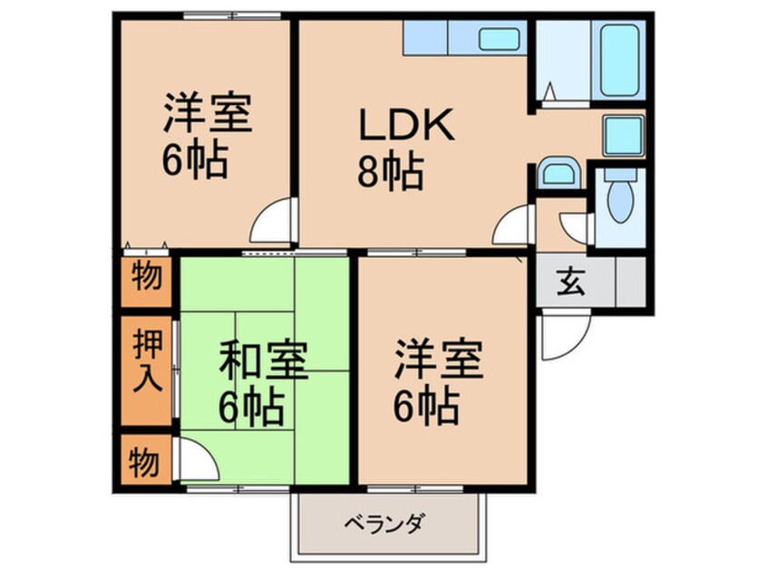 間取図 セジュールダイヤ壱番館