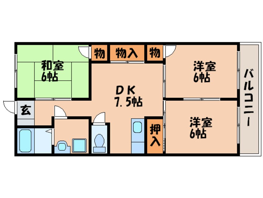間取図 FULL HOUSE KOKURA