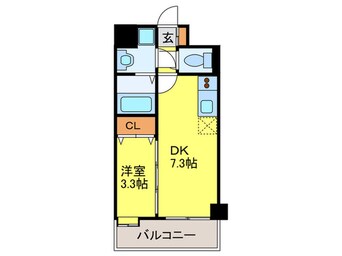 間取図 アクアシティ日赤通(303)