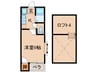 コスモコア 1Kの間取り