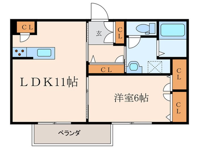 間取り図 ｳﾞｨﾗ･ﾊﾟﾙｺⅡＡ棟