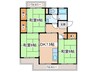 ビレッジ都府楼Ⅱ 3DKの間取り