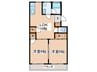 マンションエスティ 2LDKの間取り
