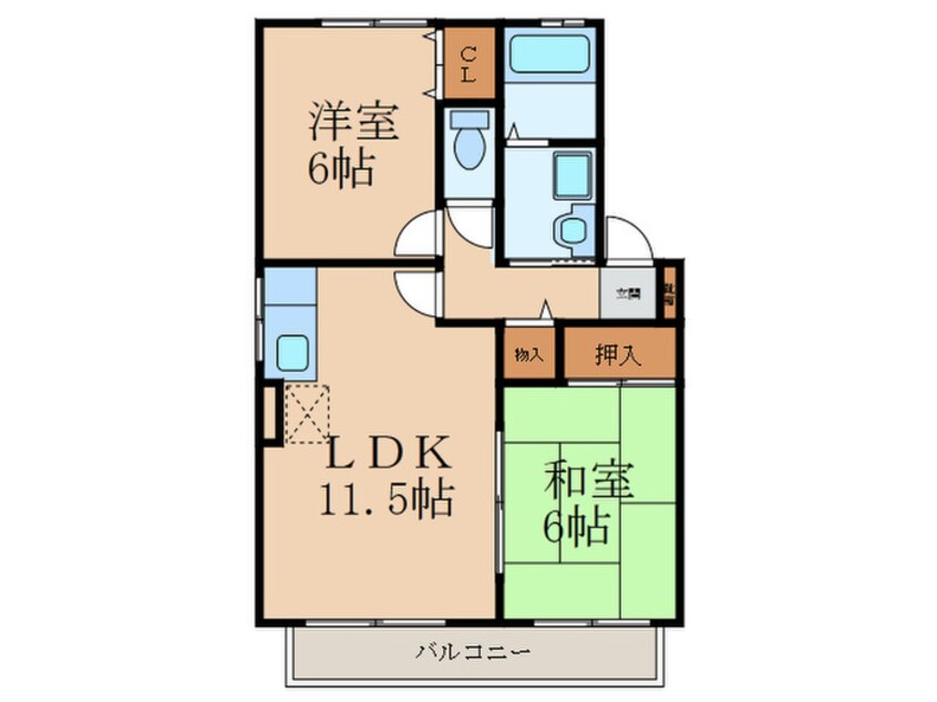 間取図 ウィステリア中吉田　Ｂ棟