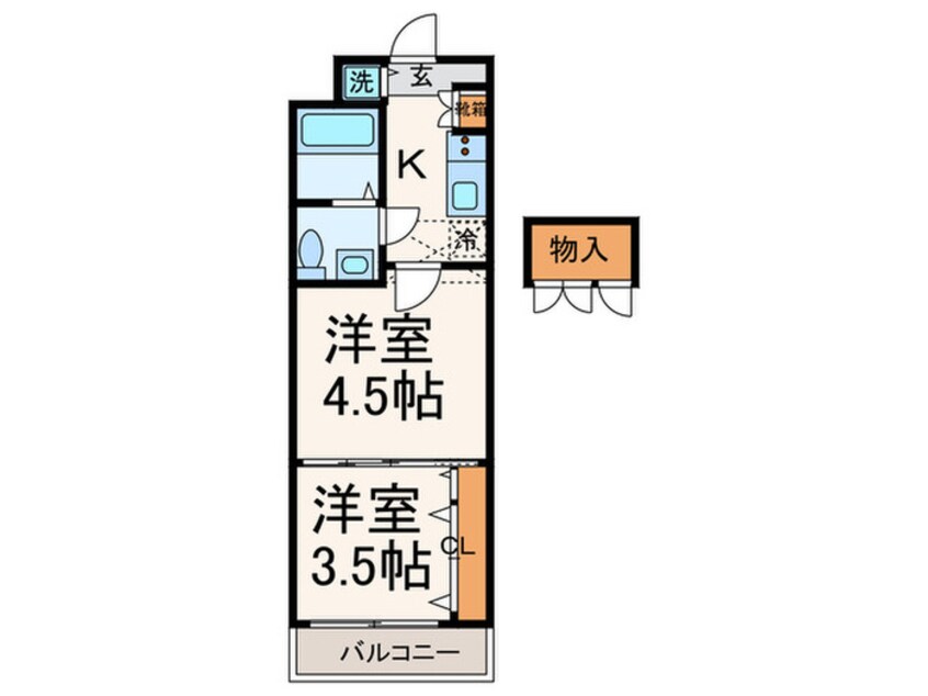 間取図 Wes.PROJECT５５博多