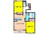 D‐room花畑　弐番館 2LDKの間取り