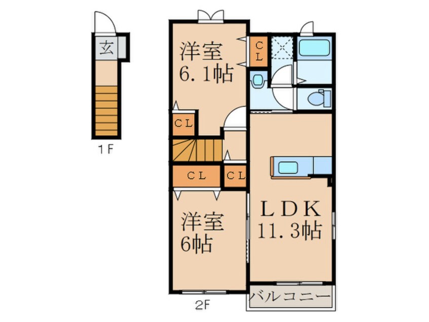 間取図 フェリオB棟