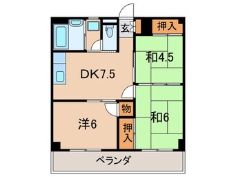 間取図 プランドール西小倉駅前