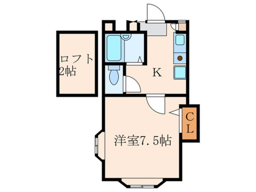 間取図 アルシュ則松Ａ