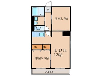 間取図 ビューテラス清田Ⅱ