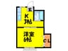 ルシエ－ル３ 1Kの間取り
