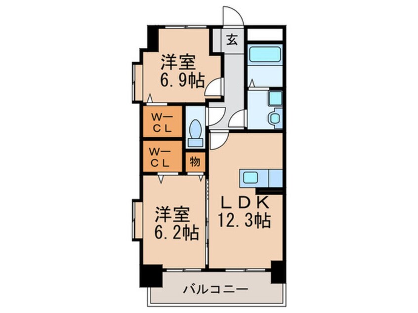 間取図 プリマヴェーラ花の木弐番館