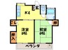 第２天神山荘 2Kの間取り