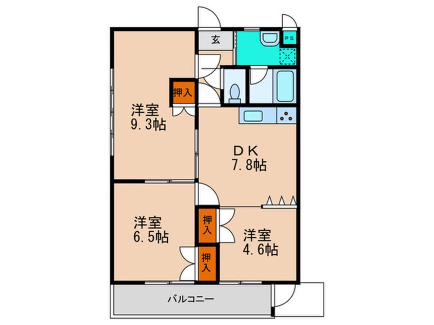 間取図 コーポ宮瀬