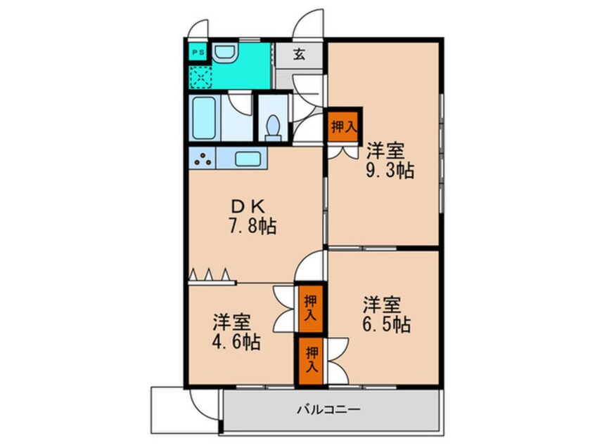 間取図 コーポ宮瀬