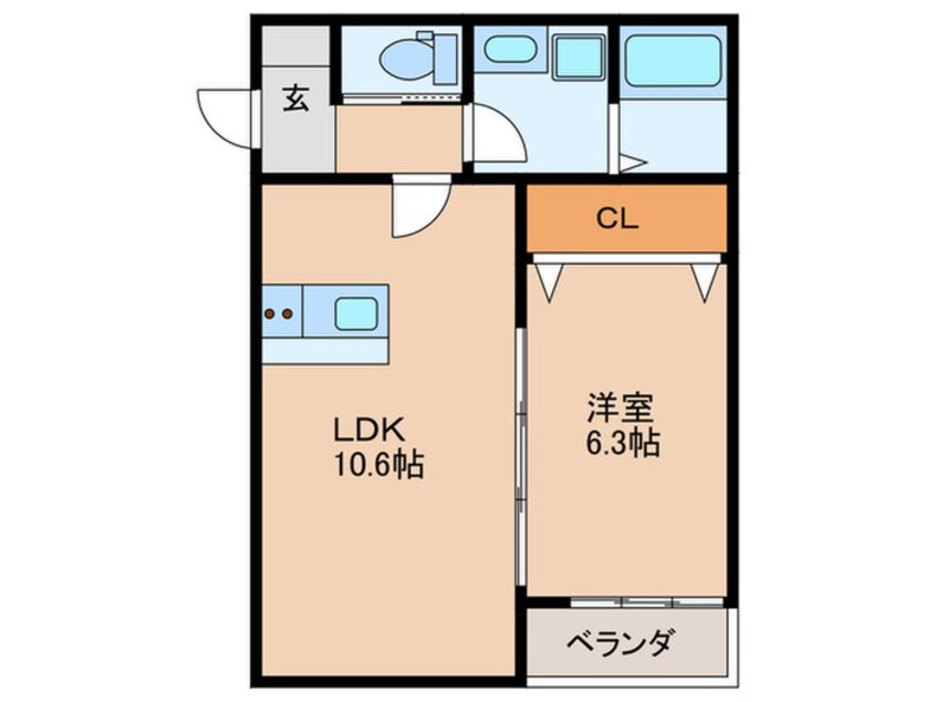 間取図 ＳｕｎＭａｒｋ高宮南