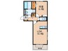 D-room熊西 1LDKの間取り