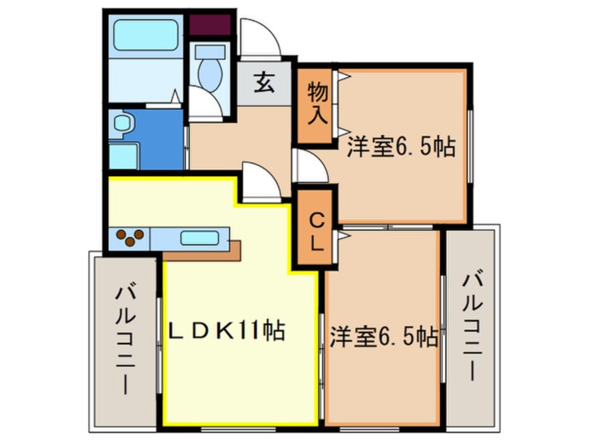 間取図 BLUE・LAKE・VILLAGE　Ａ棟