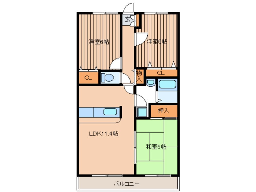 間取図 リバーサイドＭⅠ