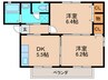 フォレストⅡ 2DKの間取り