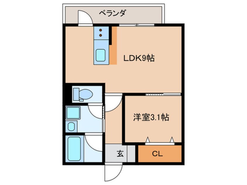 間取図 Prevoyance福間中央