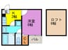 ｺﾝﾌｫｰﾄﾍﾞﾈﾌｨｽ井尻６ 1Kの間取り