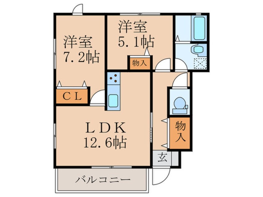 間取図 ボヌールⅢ