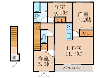 間取図 ボヌールⅢ