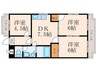 シャトレ中井 3DKの間取り