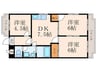 シャトレ中井 3DKの間取り