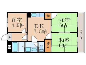 間取図 シャトレ中井