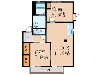 間取図 メイプルガーデン和井田Ａ棟